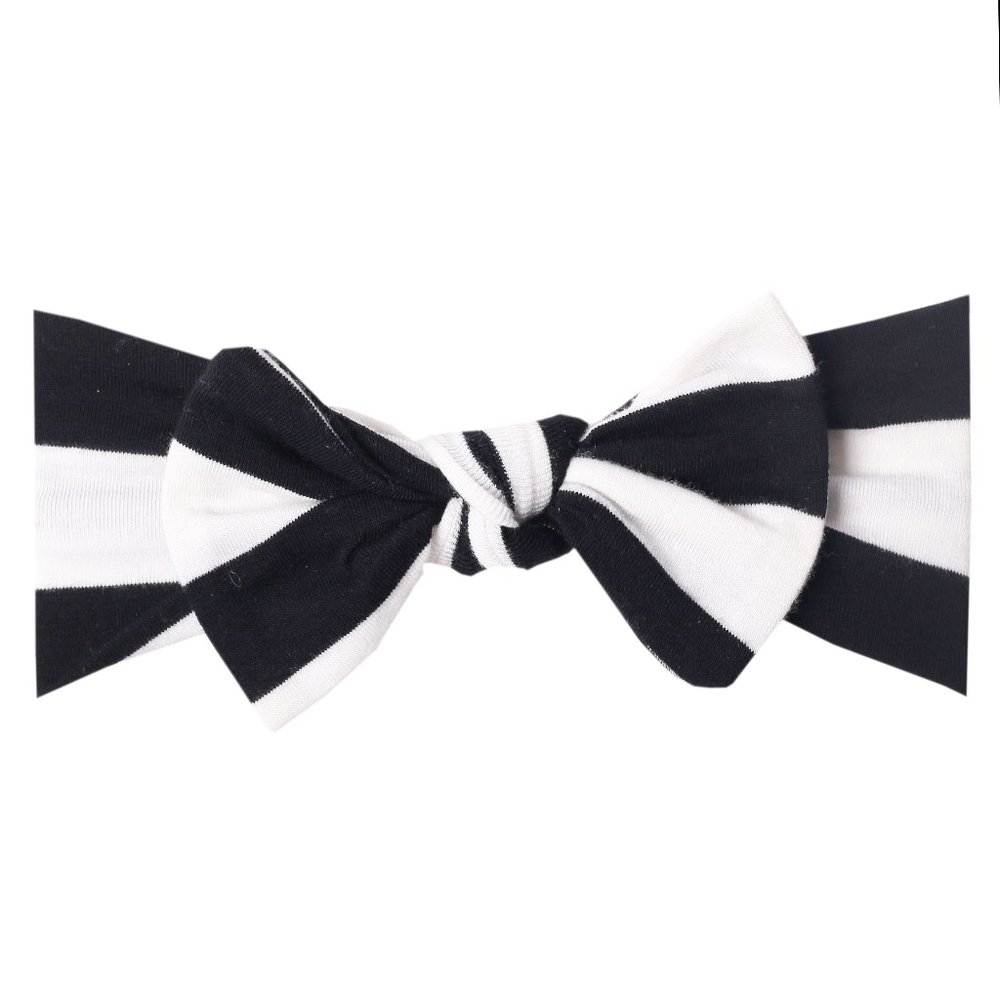 NWT Copper Pearl Infant "Classic" Headband Bow Thick Striped